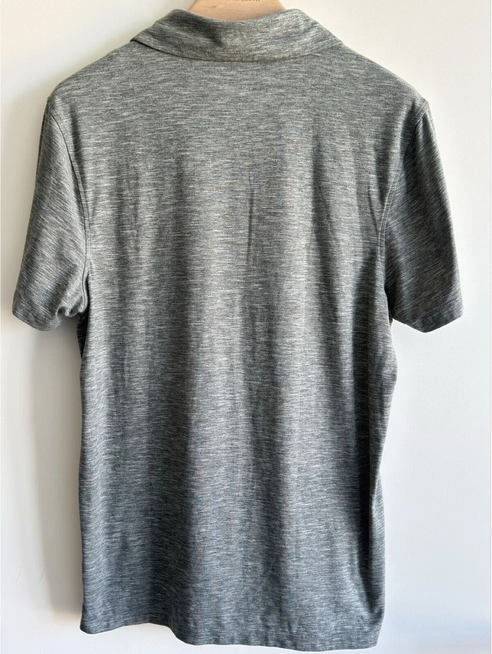 J.Crew Performance Polo Shirt Gray Heather Stretch Moisture Wicking Mens L